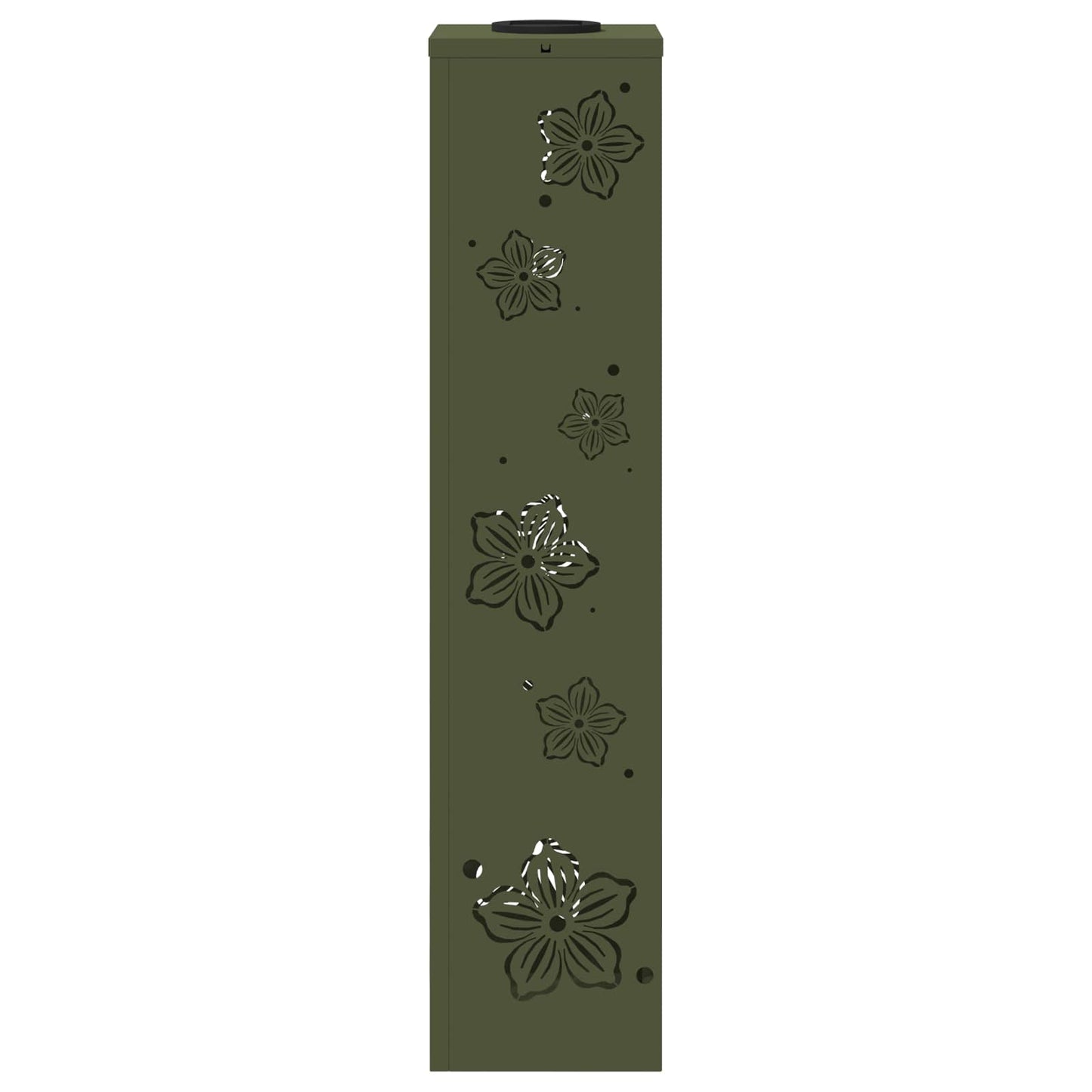 Lumière solaire LED pour chemin, 2 pcs, vert olive, acier laminé à froid