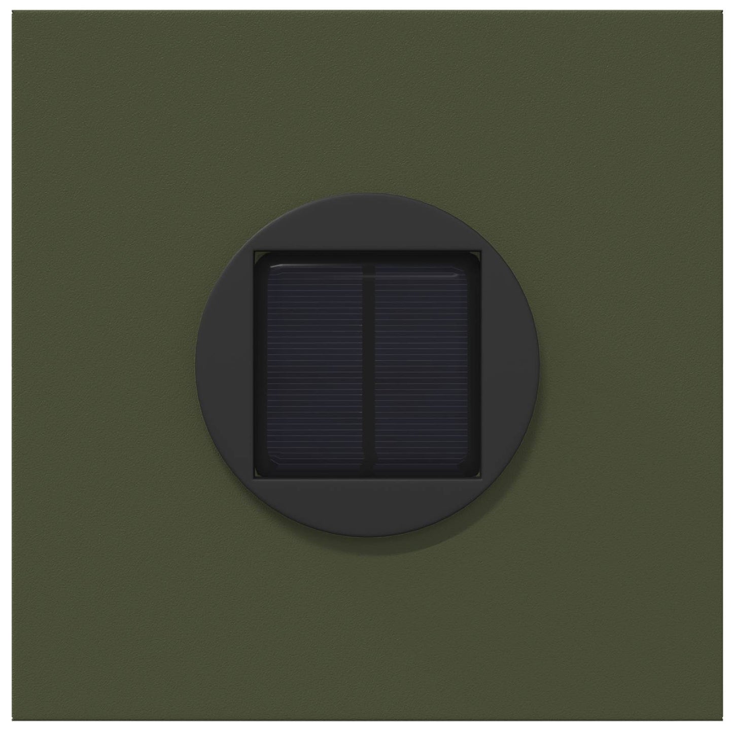 Lumière solaire LED pour chemin, 2 pcs, vert olive, acier laminé à froid