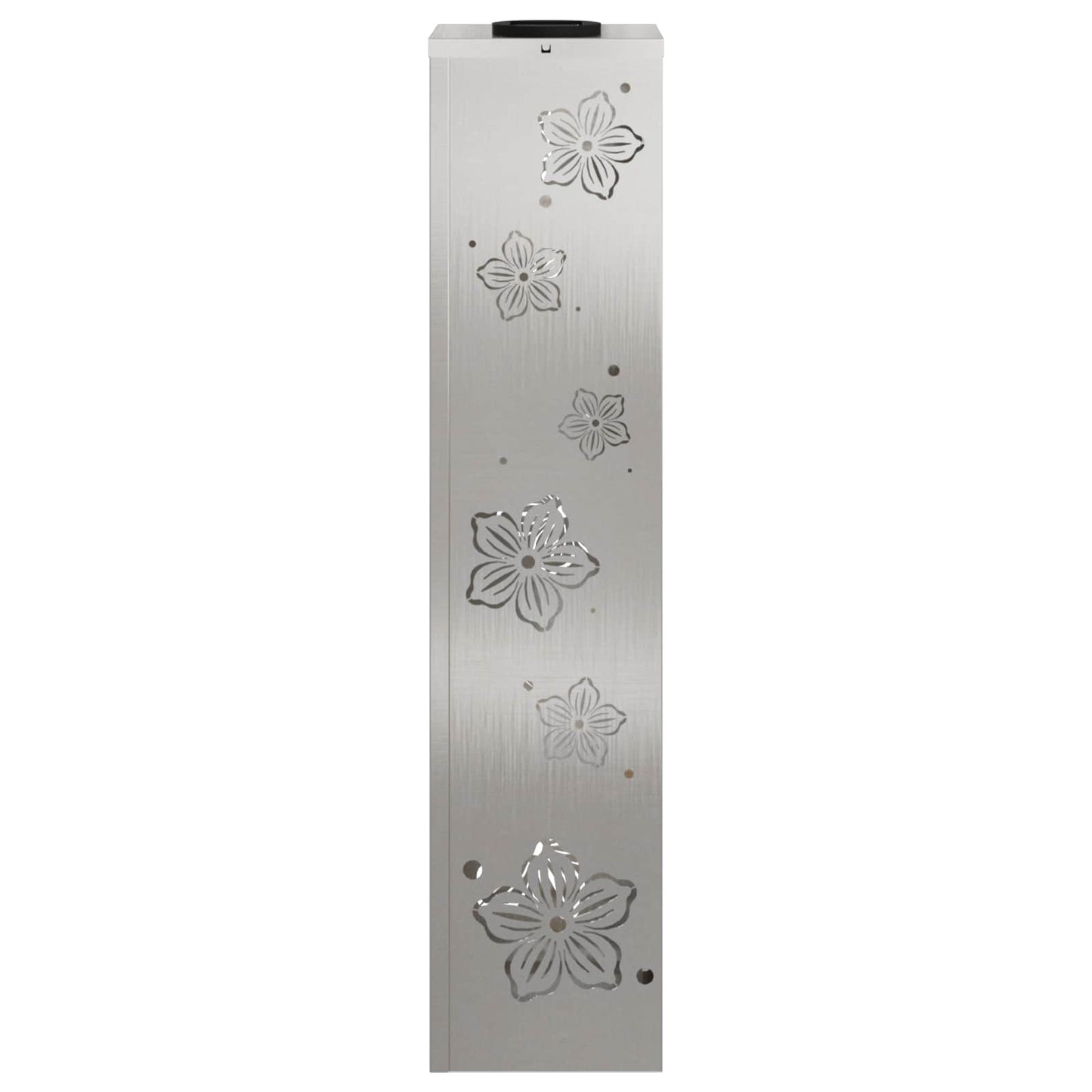 Lampes solaires LED pour allée, 2 pièces, acier inoxydable argenté