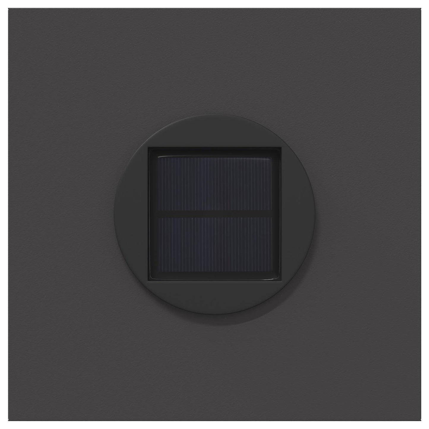 Solar LED Weg Licht 2 pcs Schwarz Kalt gewalzter Stahl
