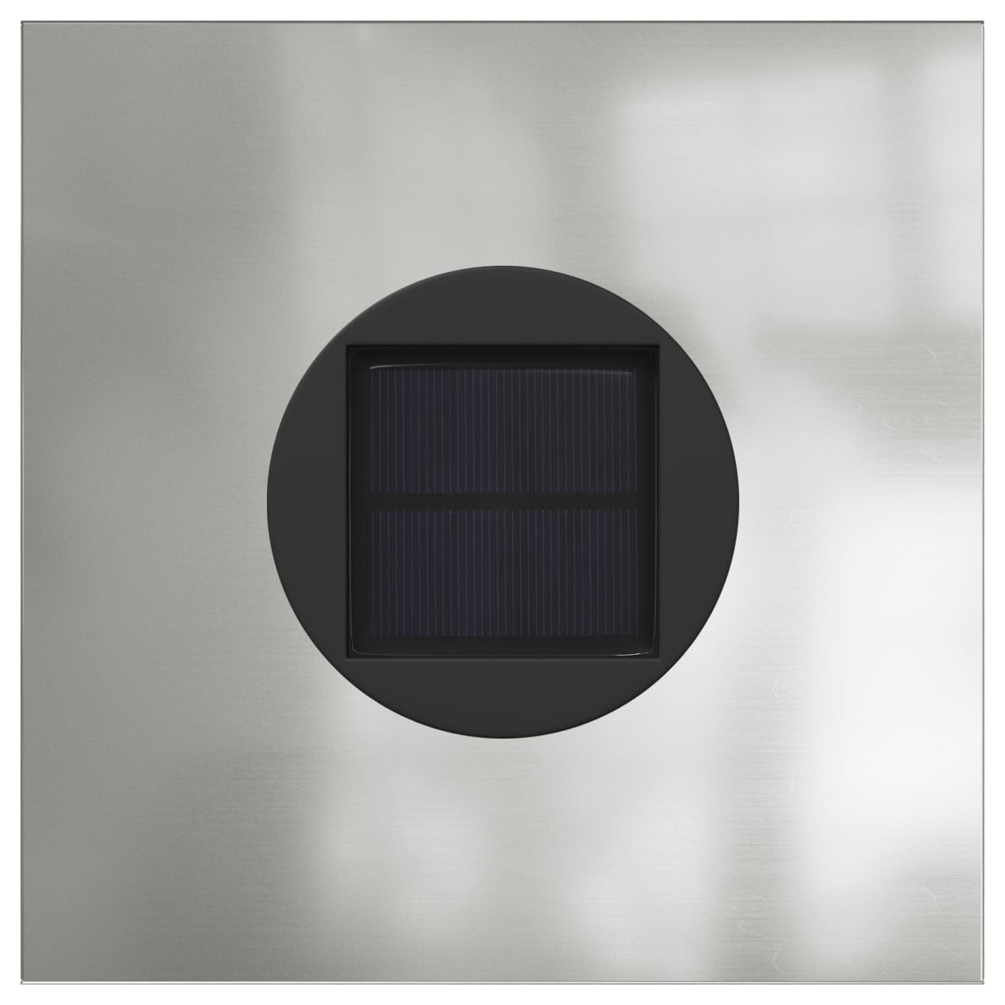 Lampes solaires LED pour chemin 2 pièces en acier galvanisé argenté