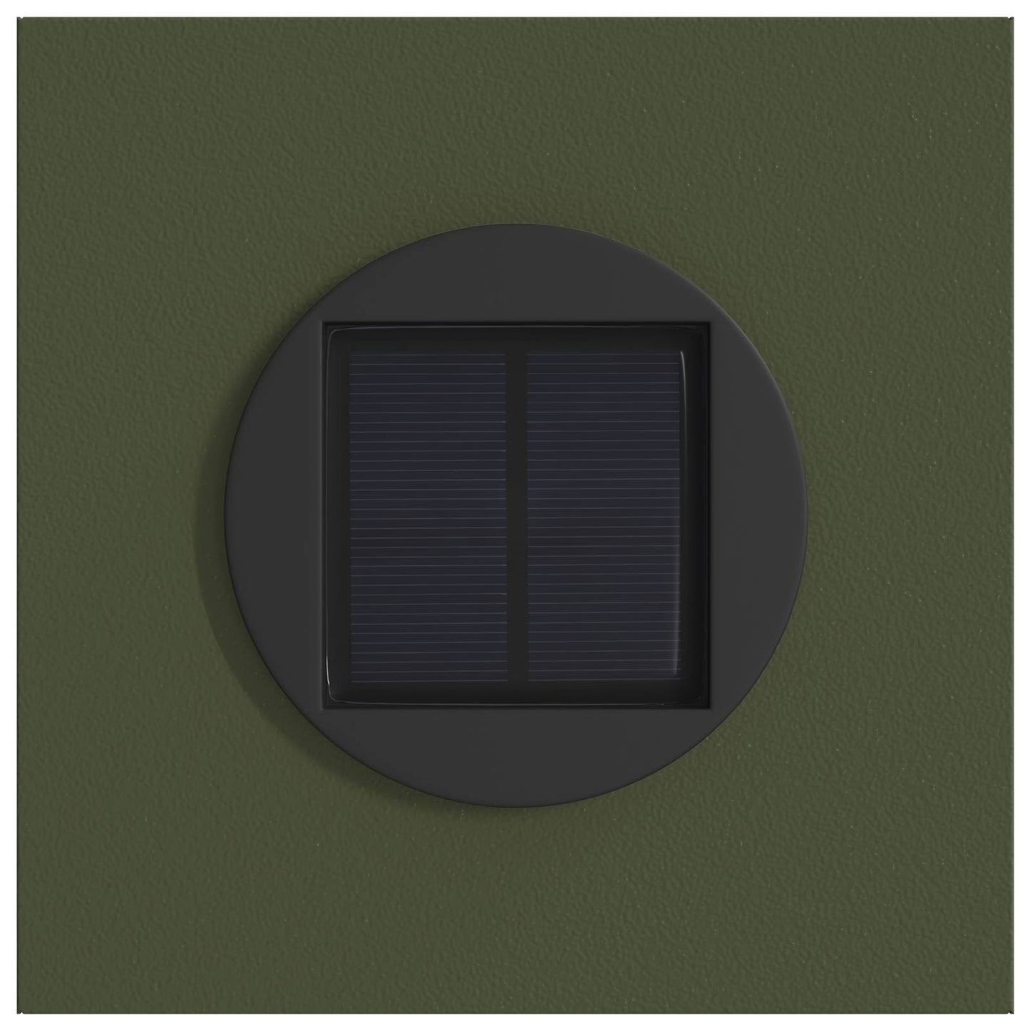 Lumière solaire LED pour chemin, 2 pcs, vert olive, acier laminé à froid