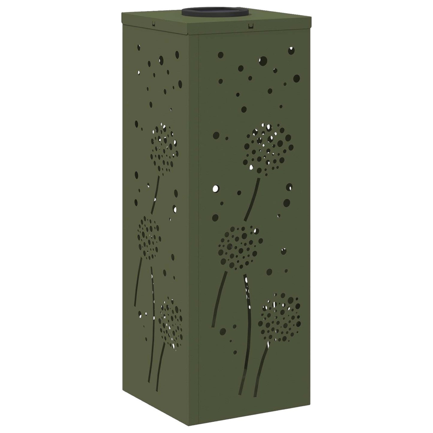 Lumière solaire LED pour chemin, 2 pcs, vert olive, acier laminé à froid