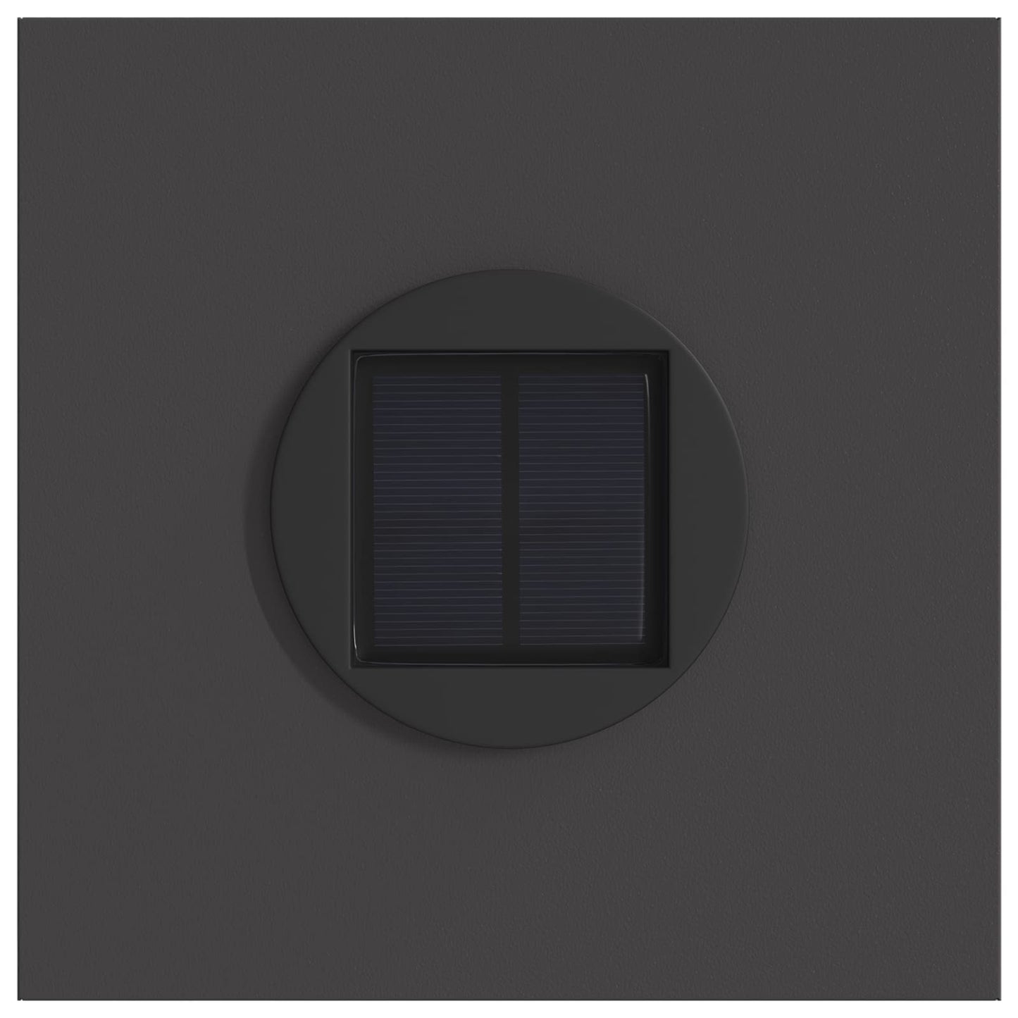 Lampe de chemin solaire à LED 2 pièces Acier laminé à froid noir