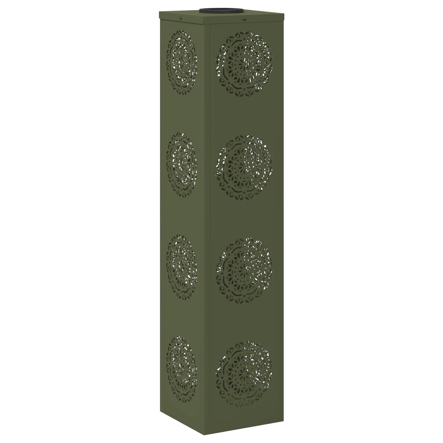 Lumière solaire LED pour chemin, 2 pcs, vert olive, acier laminé à froid