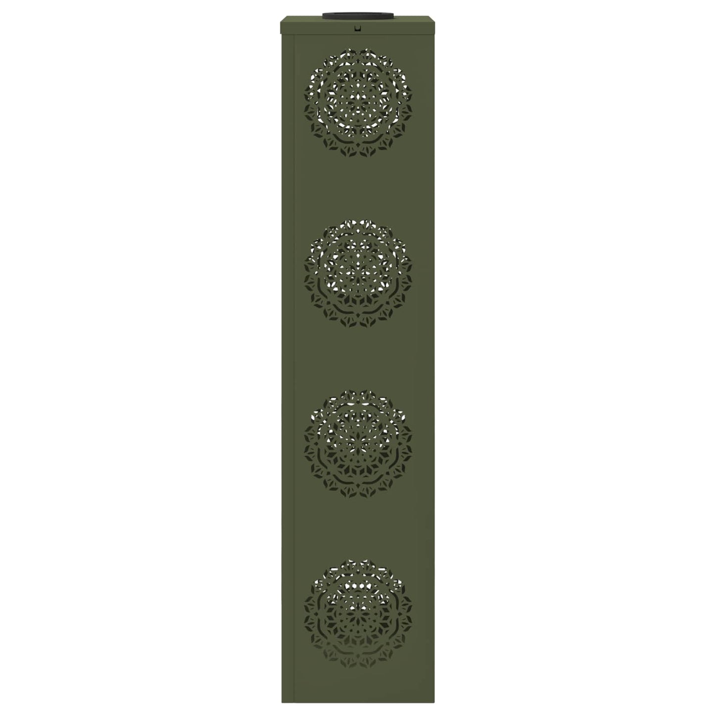 Lumière solaire LED pour chemin, 2 pcs, vert olive, acier laminé à froid