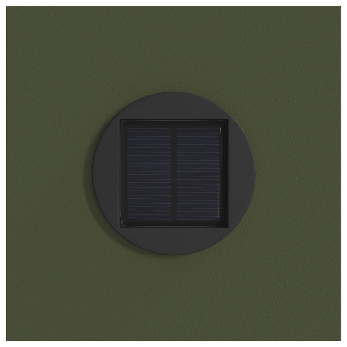 Lumière solaire LED pour chemin, 2 pcs, vert olive, acier laminé à froid