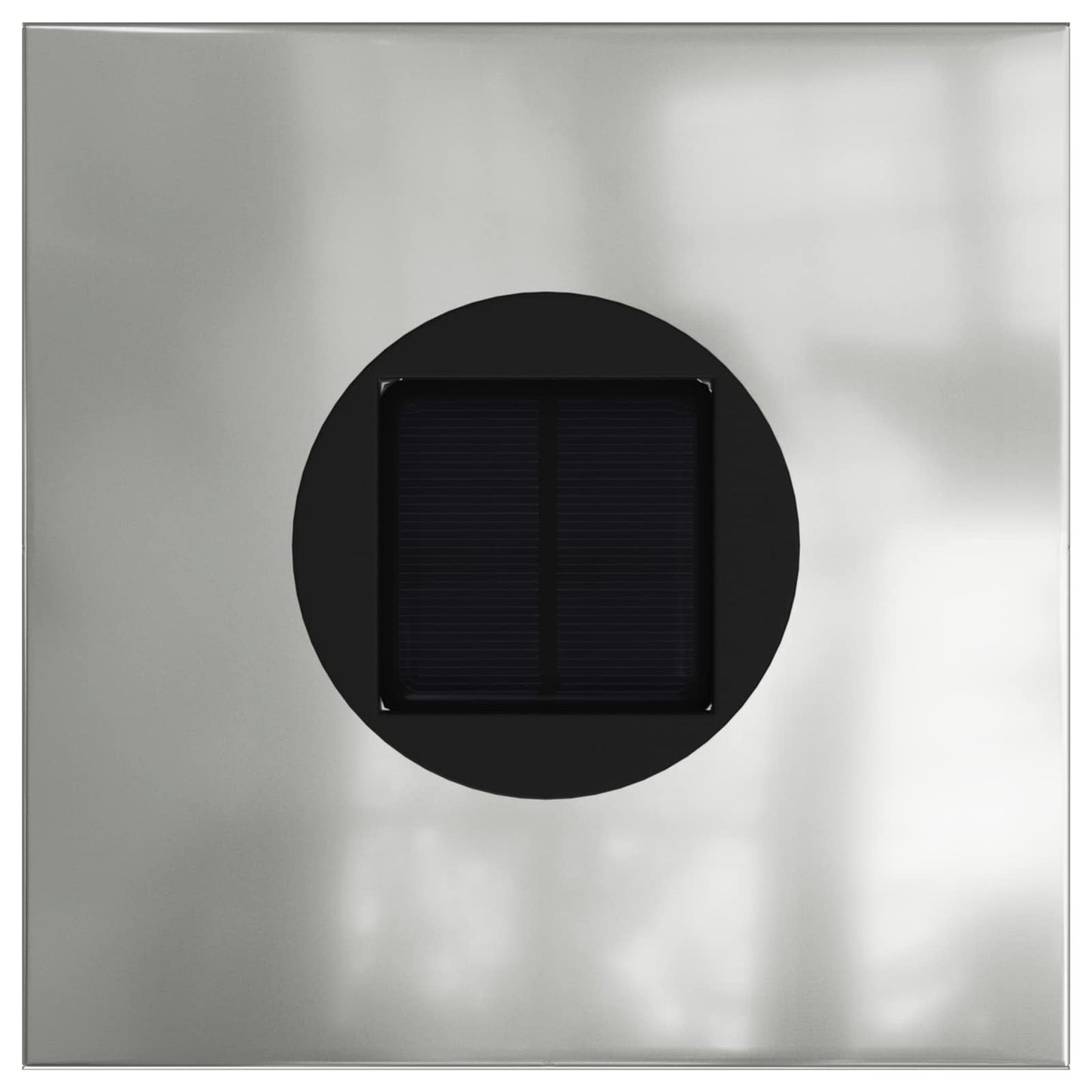 Lampes solaires LED pour chemin 2 pièces en acier galvanisé argenté