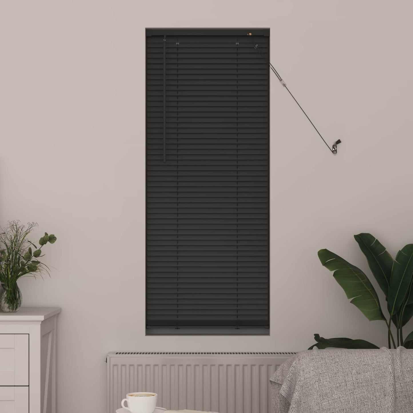 Venetian Blind Adjustable Silver Grey 150 x 40 cm PVC