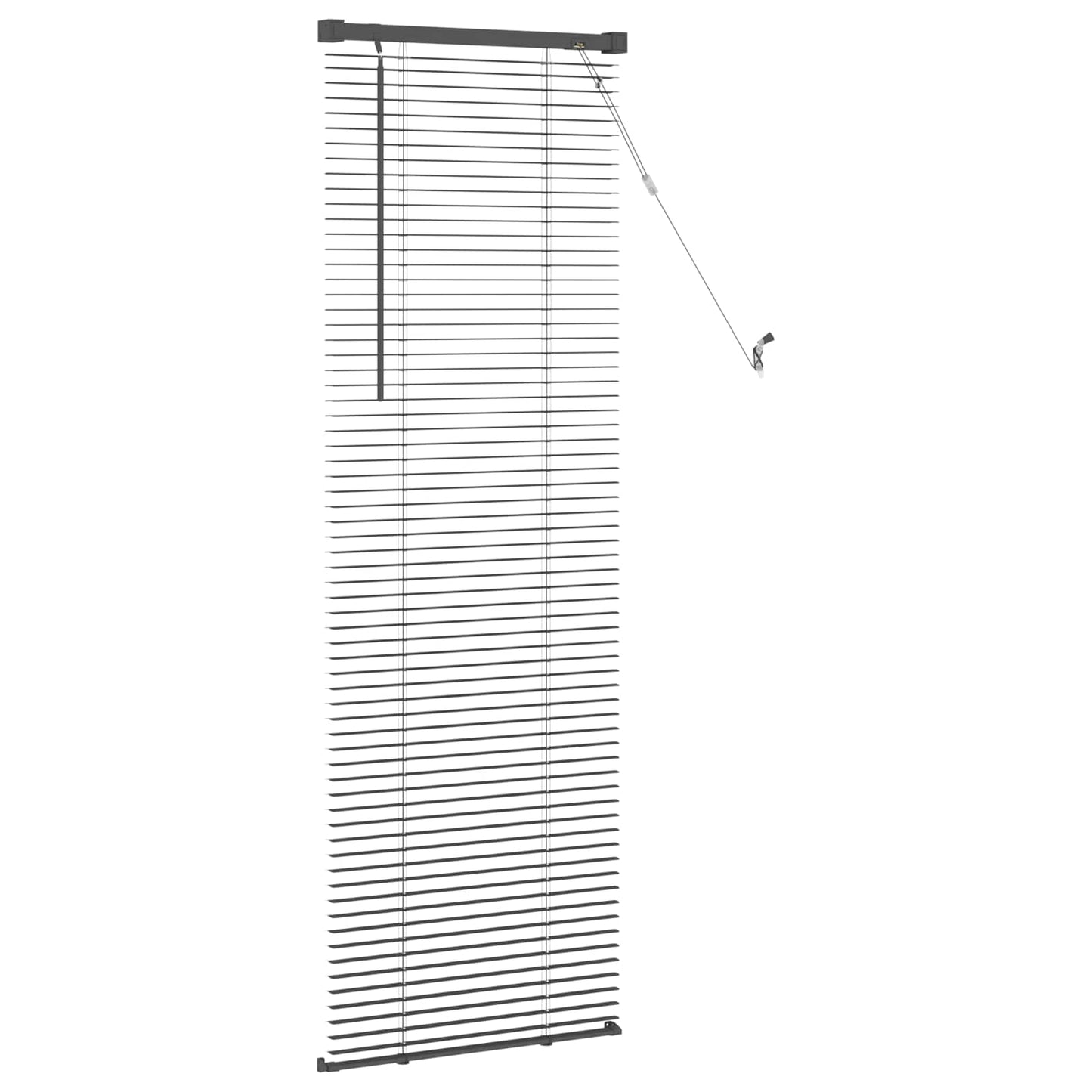 Venetian Blind Adjustable Silver Grey 150 x 40 cm PVC