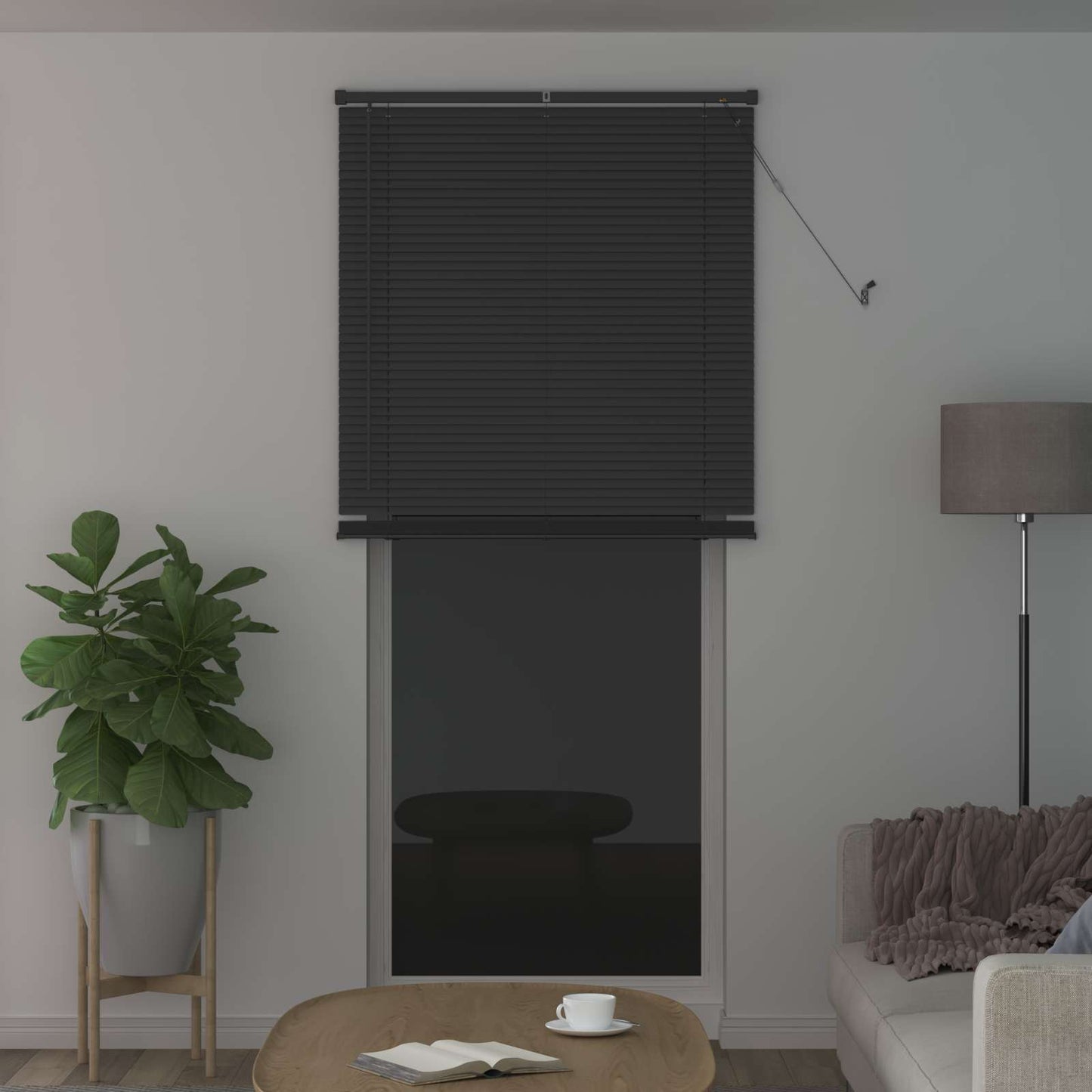 Venetian Blind Adjustable Silver Grey 213 x 70 cm PVC