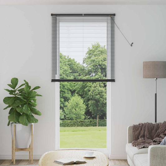 Venetianer Jalousie Verstellbar Silber Grau 213 x 100 cm PVC