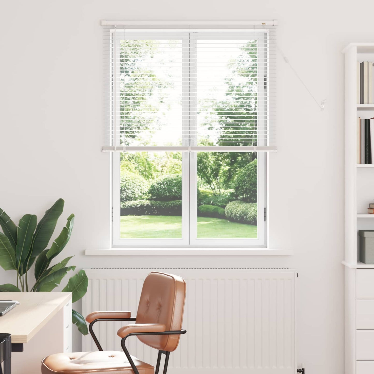 Venetianer Jalousie Verstellbar Weiß 150 x 80 cm PVC
