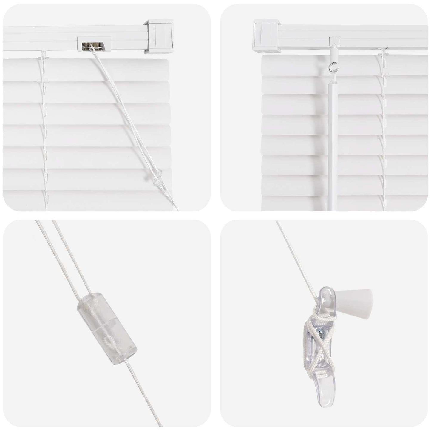 Venetianer Jalousie Verstellbar Weiß 150 x 150 cm PVC