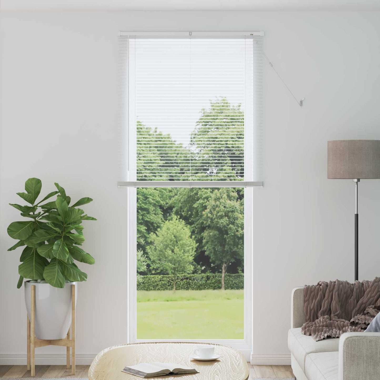 Venetian Blind Adjustable White 213 x 80 cm PVC