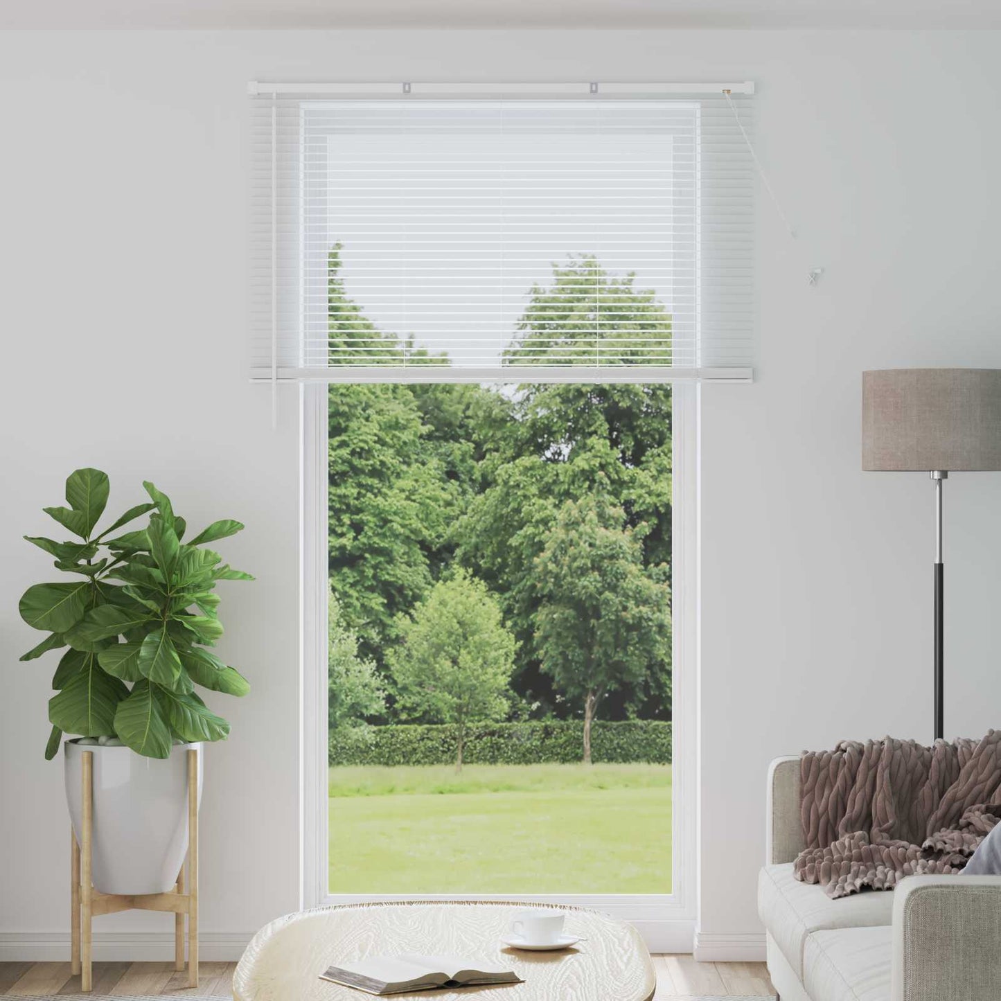 Venetian Blind Adjustable White 213 x 160 cm PVC