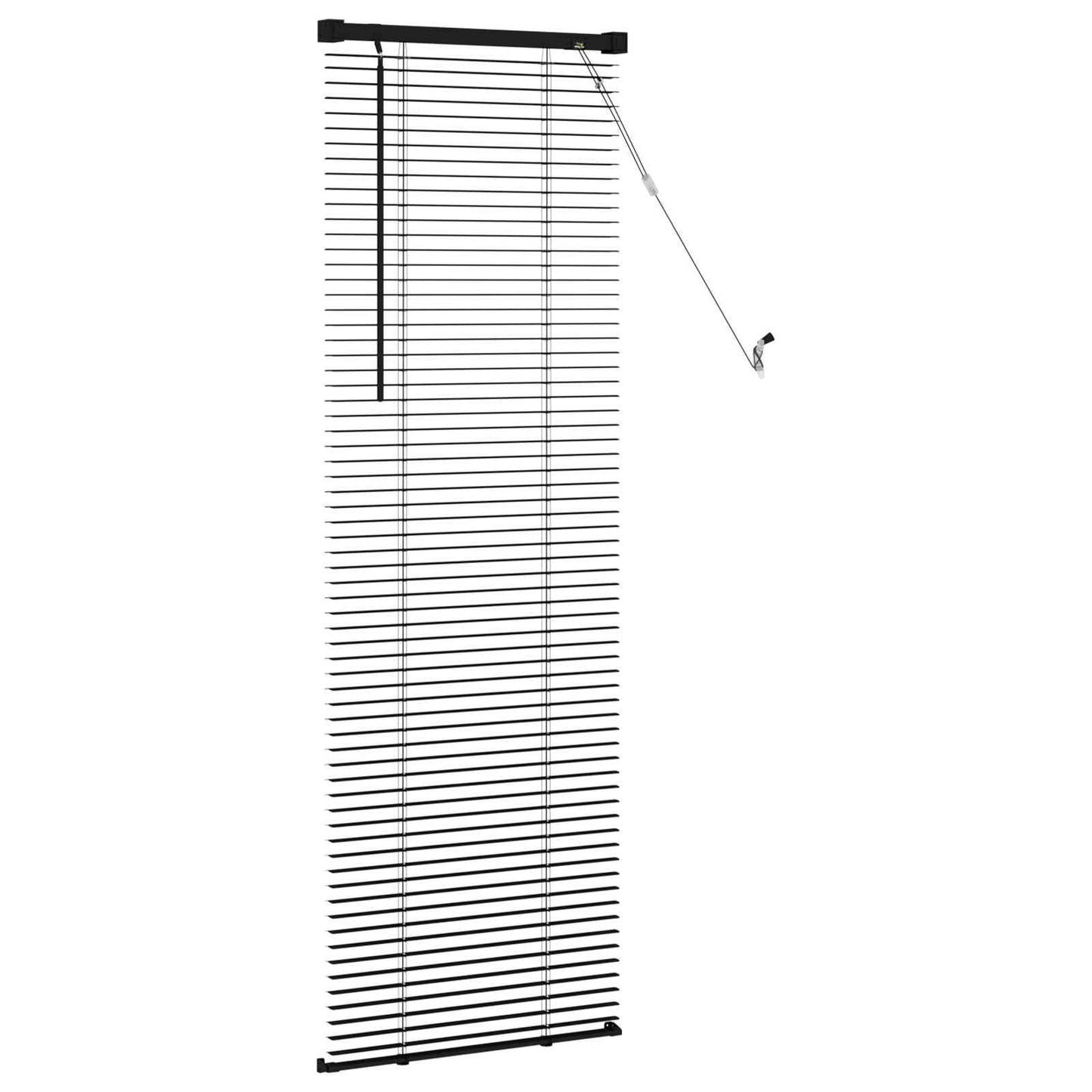 Venetianer Jalousie Verstellbar Schwarz 150 x 60 cm PVC