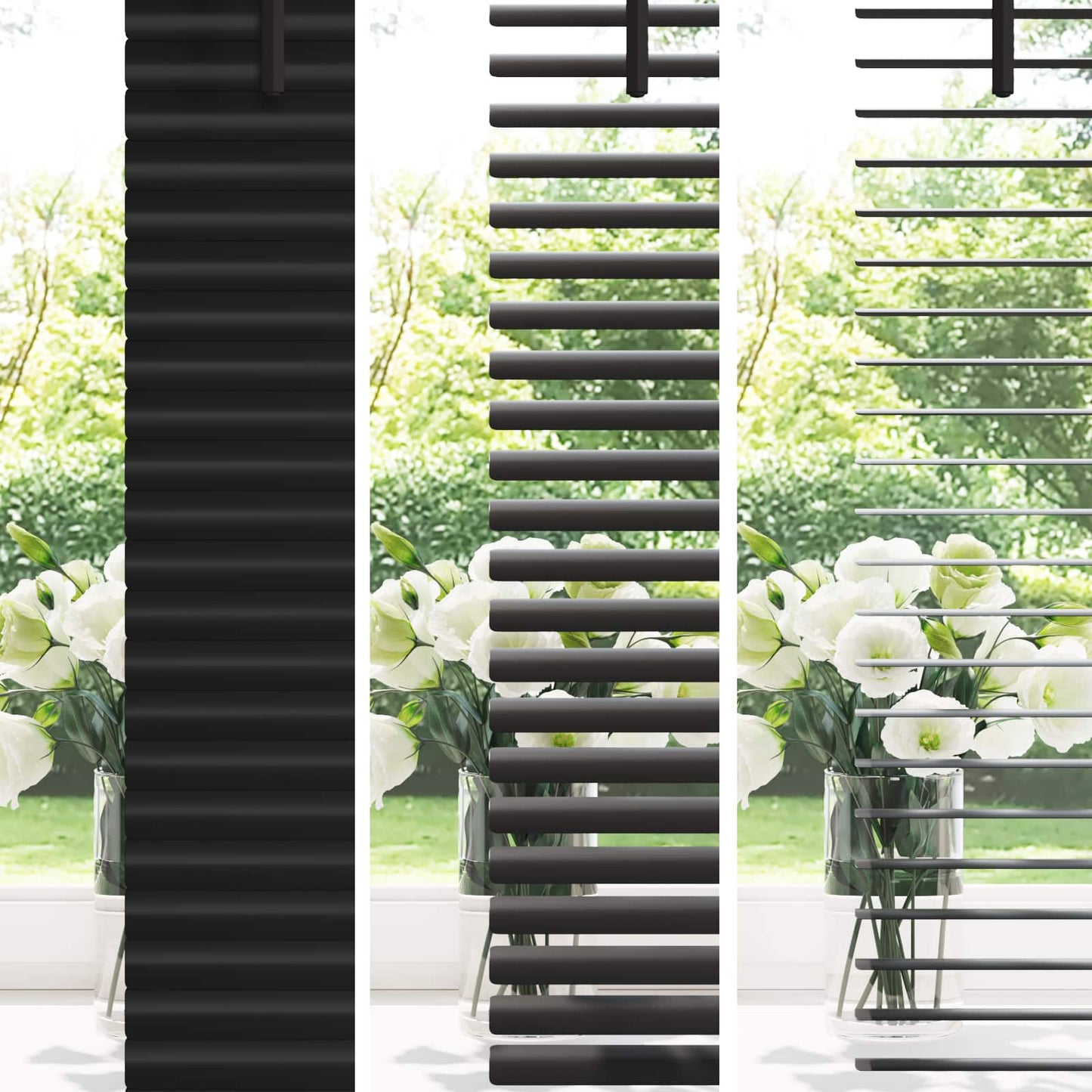 Store vénitien ajustable noir 150 x 80 cm PVC
