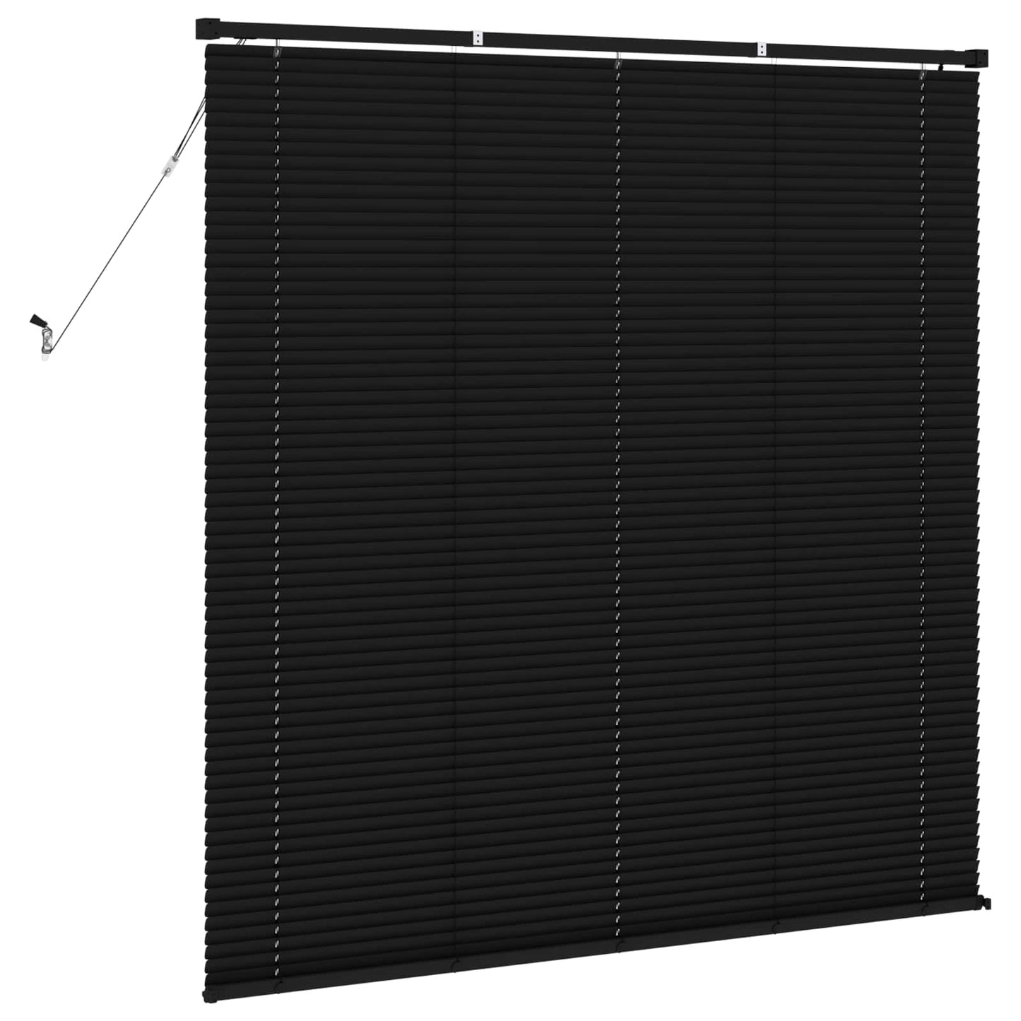 Venetian Blind Adjustable Black 150 x 140 cm PVC