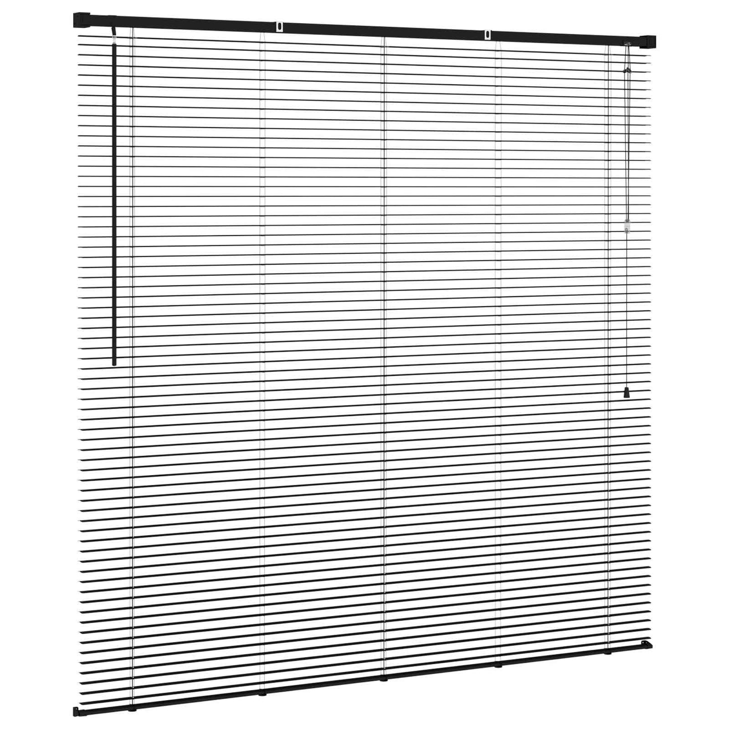 Venetian Blind Adjustable Black 150 x 160 cm PVC