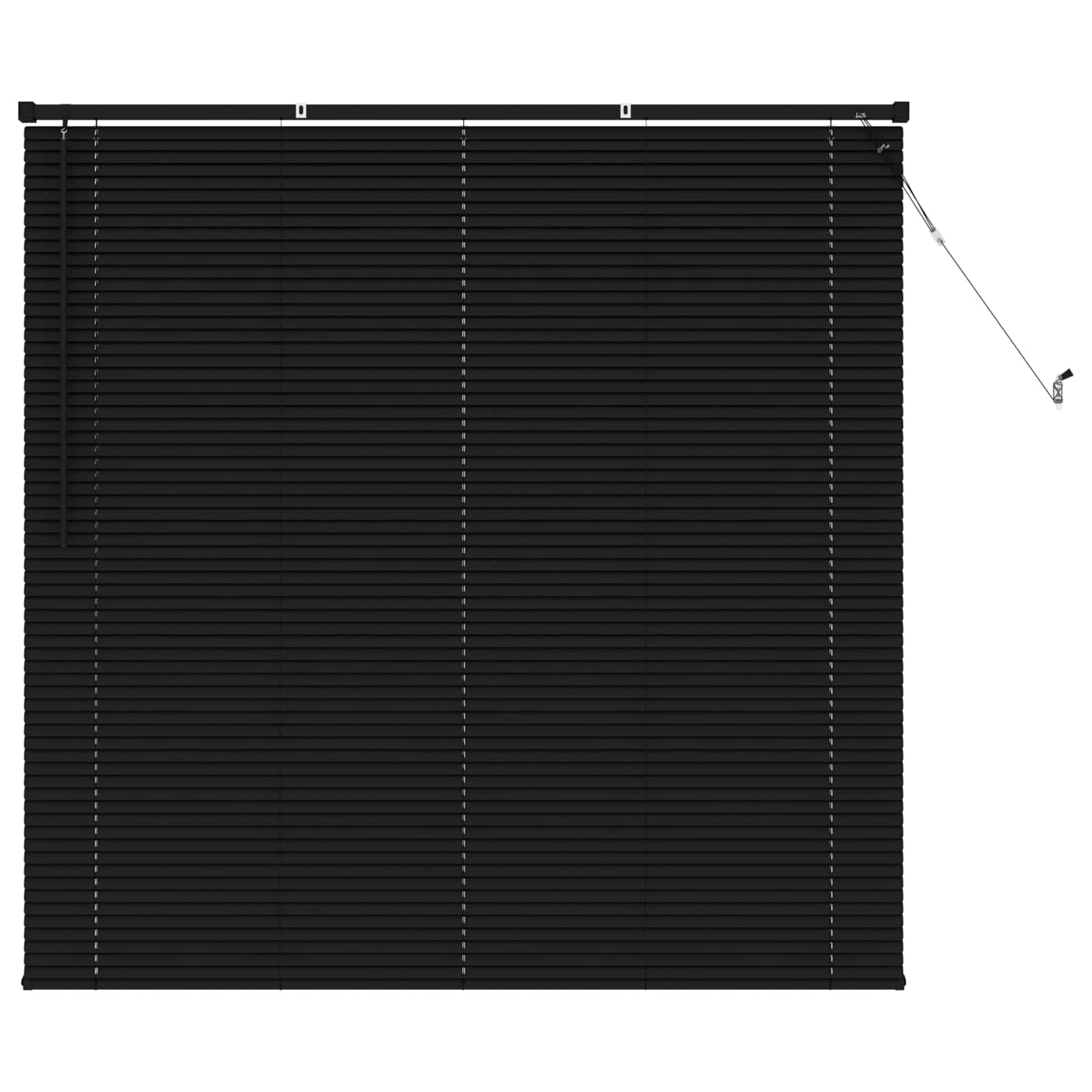 Venetian Blind Adjustable Black 150 x 160 cm PVC