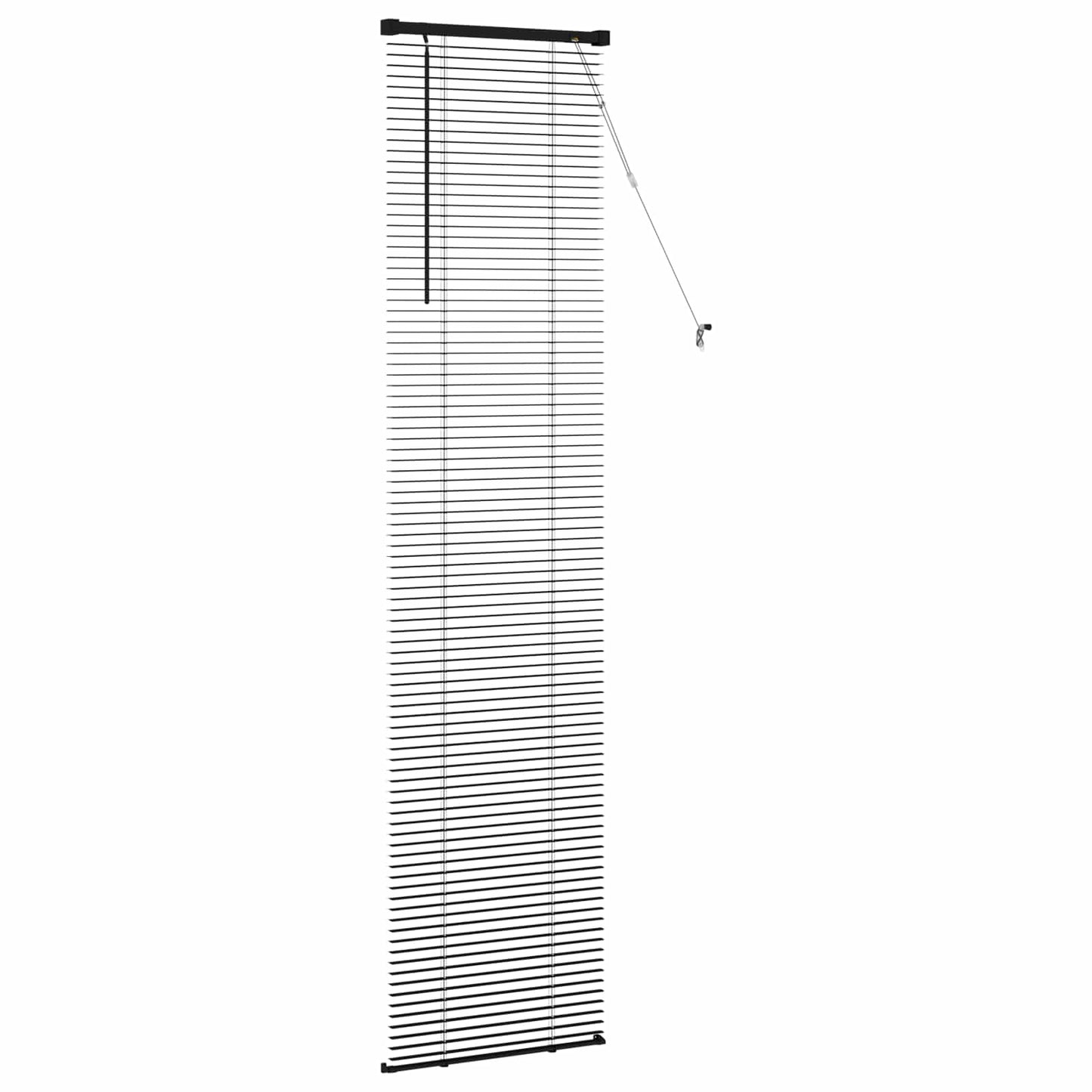 Venetianer Jalousie Verstellbar Schwarz 213 x 60 cm PVC