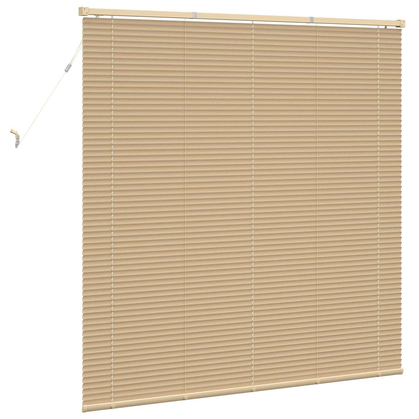 Store vénitien PVC marron clair à motifs 150 x 150 cm