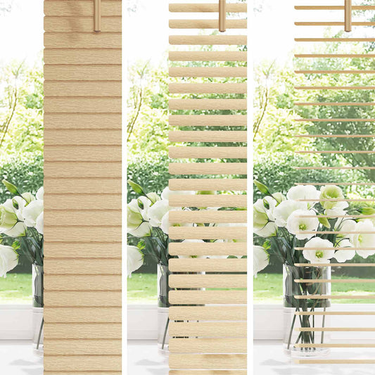 Venetianer Jalousie Hellbraun mit Muster 213 x 40 cm PVC