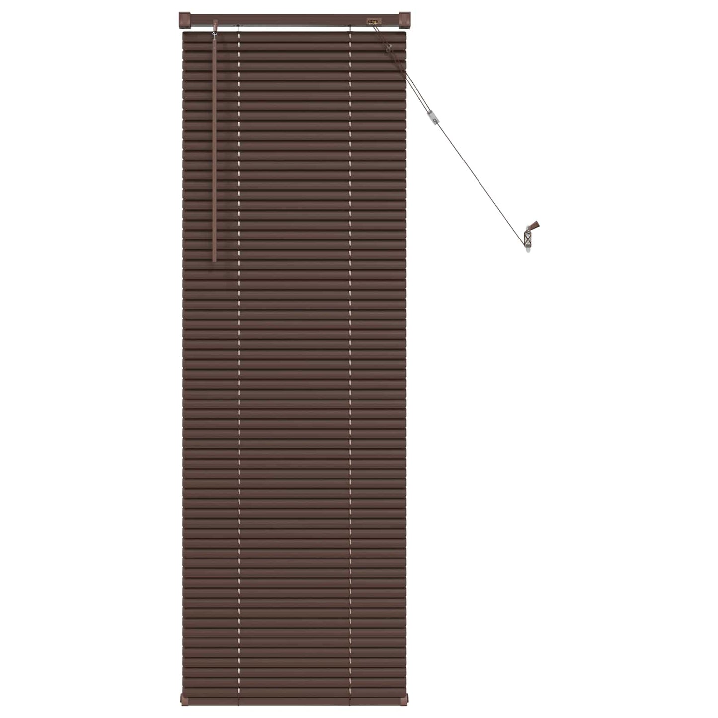 Venetian Blind Dark Brown with Pattern 150 x 40 cm PVC