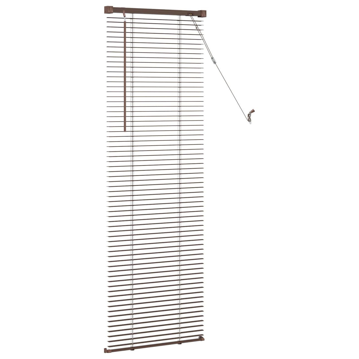 Store vénitien PVC marron foncé à motif 150 x 60 cm