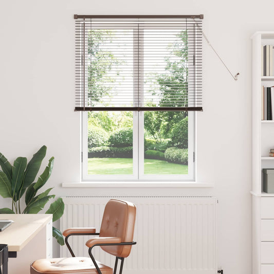 Venetianer Jalousie Dunkelbraun mit Muster 150 x 70 cm PVC