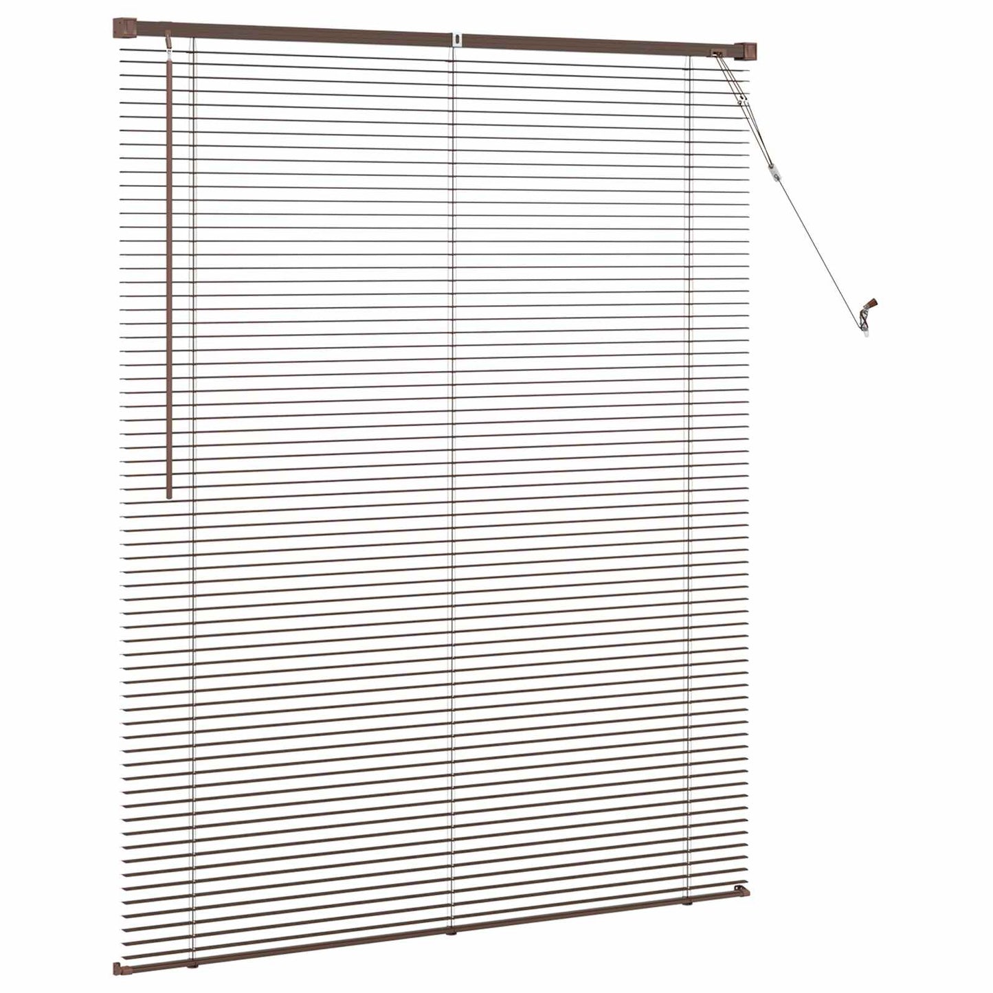 Venetianer Jalousie Dunkelbraun mit Muster 150 x 110 cm PVC