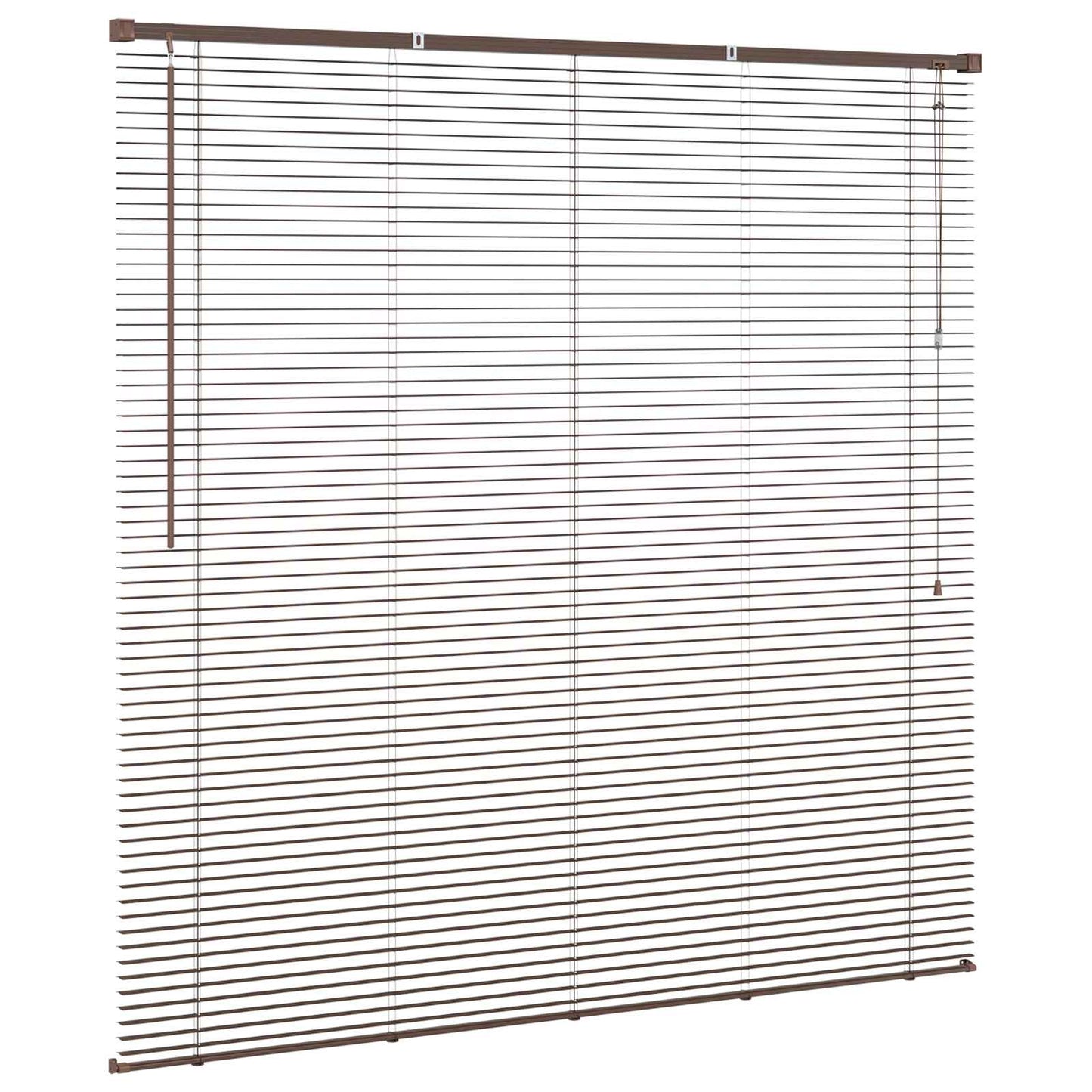 Store vénitien marron foncé à motif 150 x 150 cm PVC