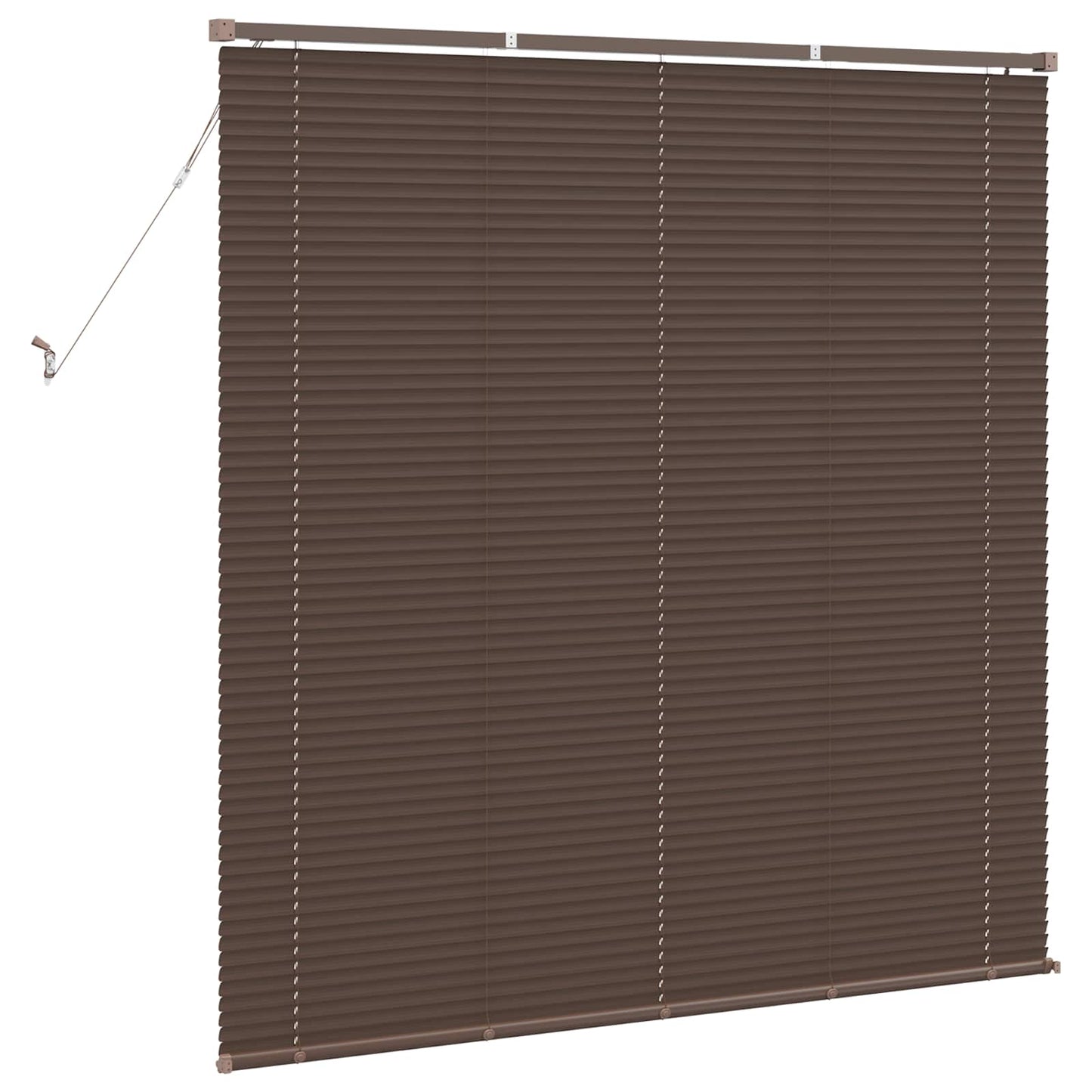 Store vénitien marron foncé à motif 150 x 150 cm PVC
