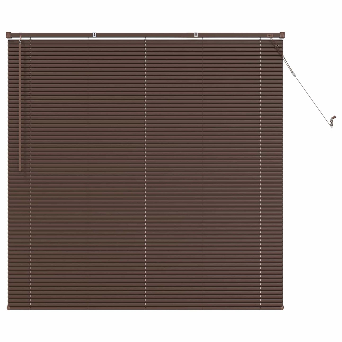 Venetianer Jalousie Dunkelbraun mit Holzoptik 160 x 150 cm PVC
