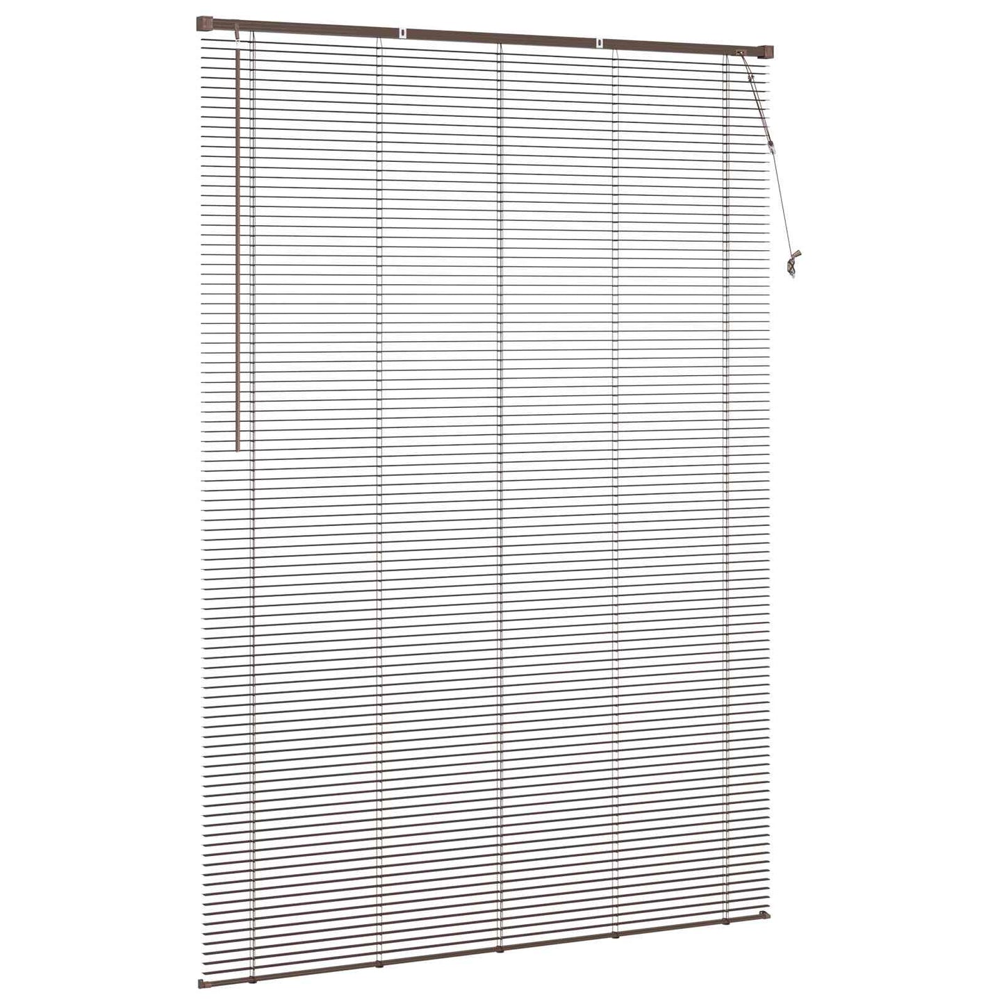 Store vénitien marron foncé avec motif 213 x 140 cm PVC