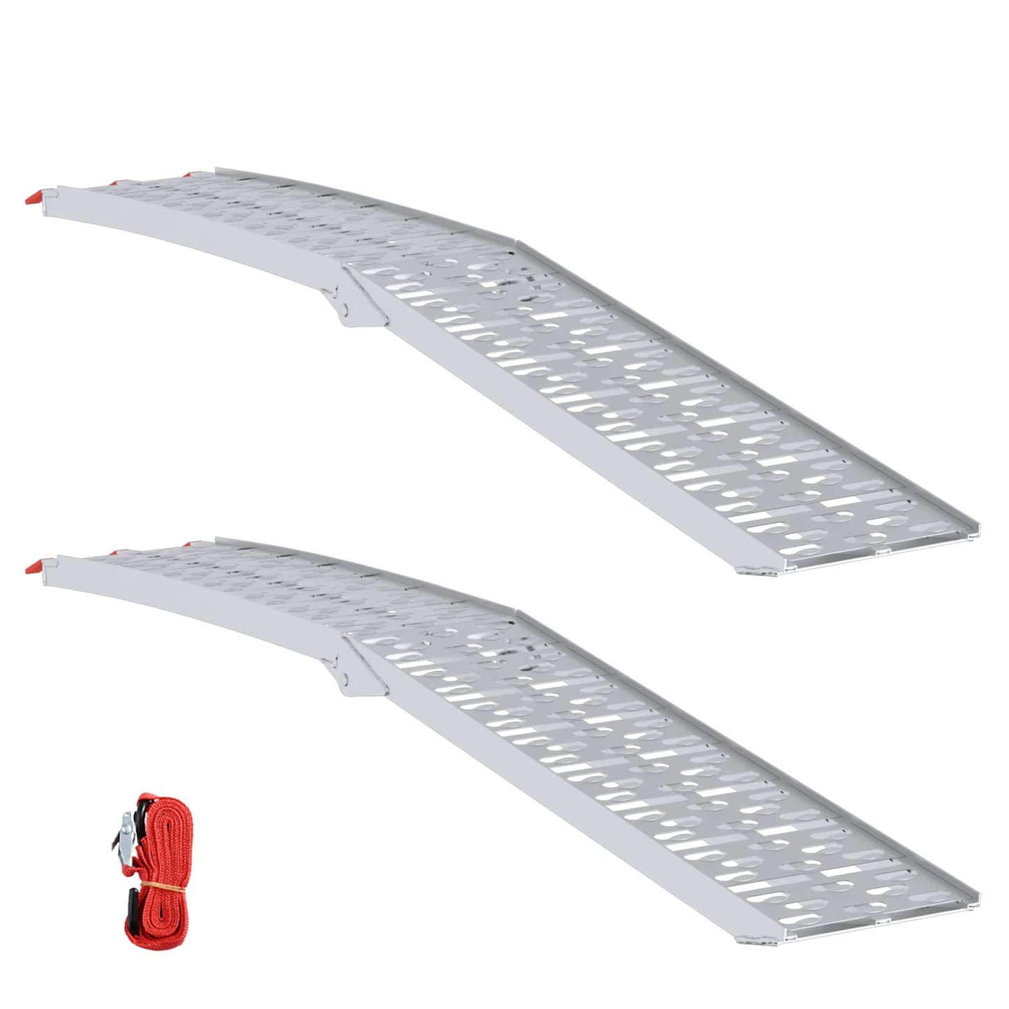 Rampe moto 680 kg 2 pcs Argent 222 x 28 x 5 cm Aluminium