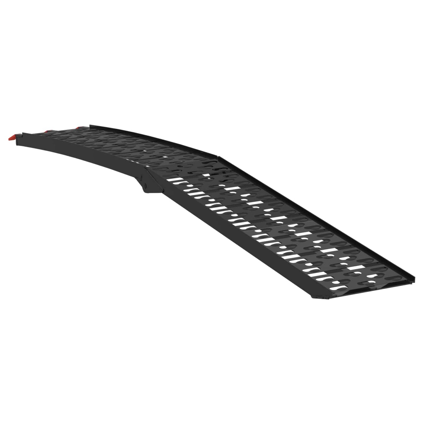 Motorradrampe 680 kg 2 pcs Schwarz 222 x 28 x 5 cm Aluminium
