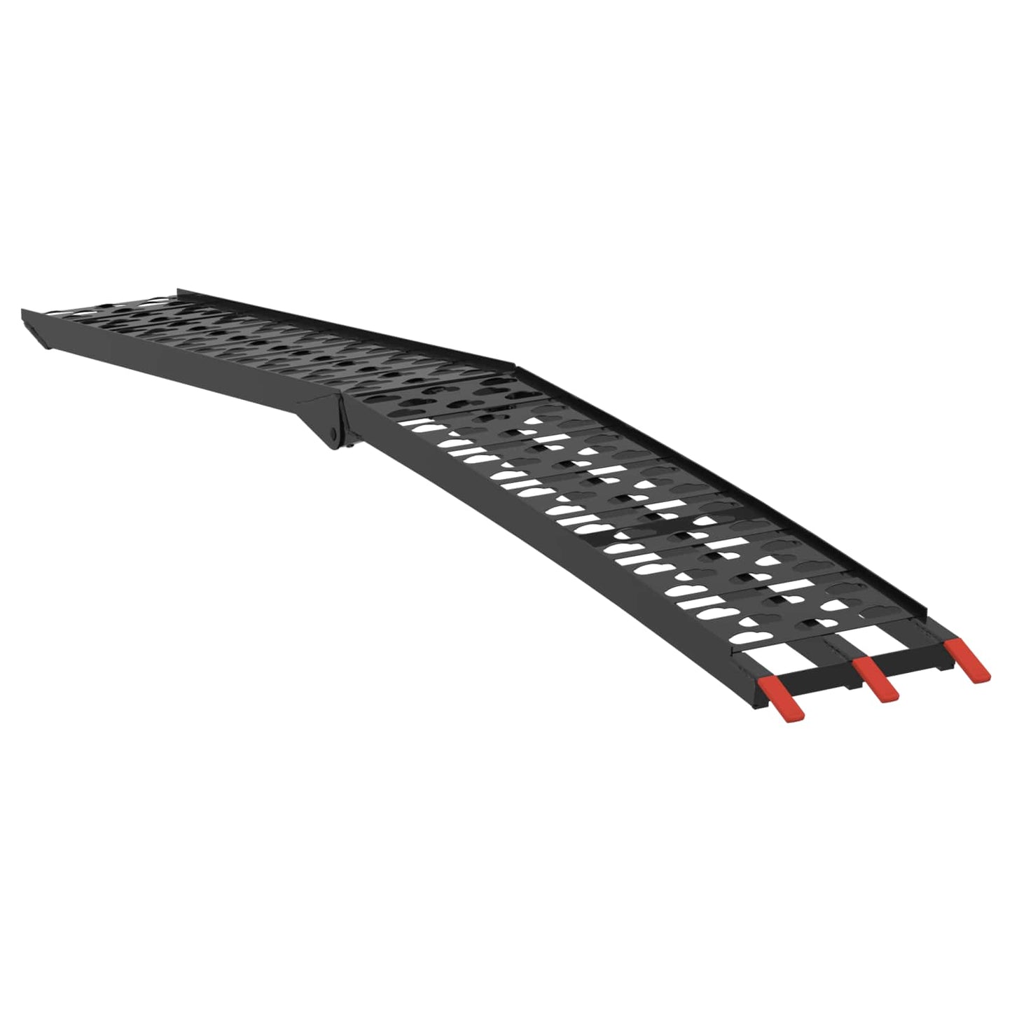 Motorradrampe 680 kg 2 pcs Schwarz 222 x 28 x 5 cm Aluminium