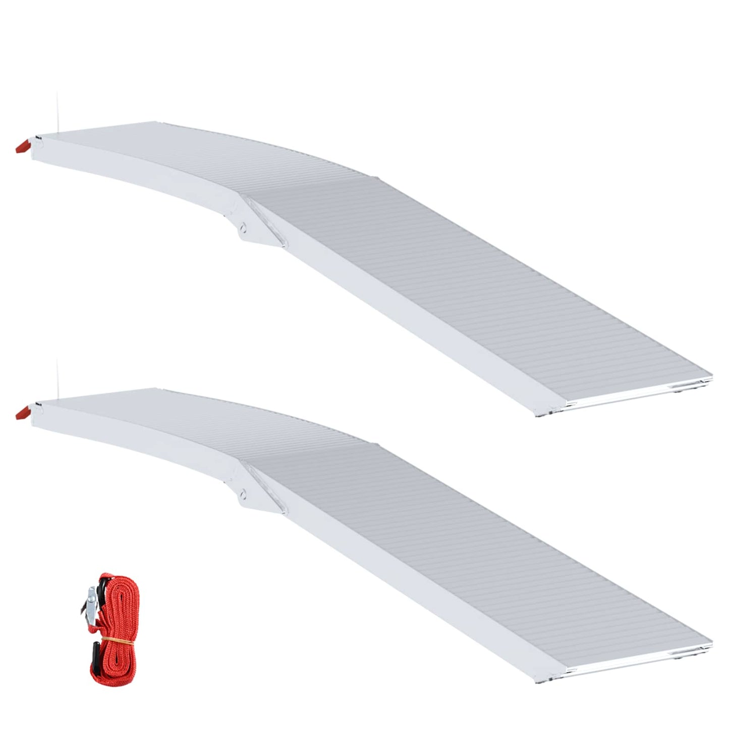 Rampe de moto 680 kg 2 pcs Argent 205 x 28 x 5 cm Aluminium
