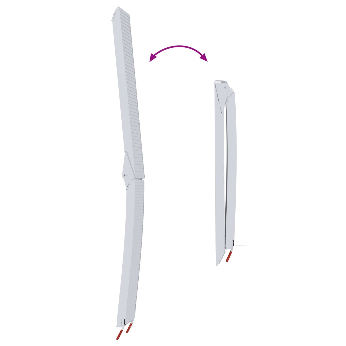 Rampe de moto 680 kg 2 pcs Argent 205 x 28 x 5 cm Aluminium