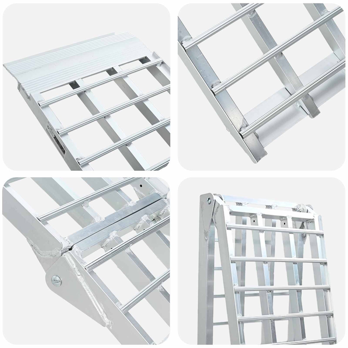 Rampe de moto 680 kg Argent 230 x 44 x 5 cm Aluminium