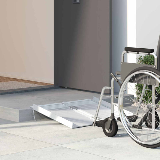 Rampe für Rollstühle 270 kg Silber 62 x 73 x 5 cm Aluminium