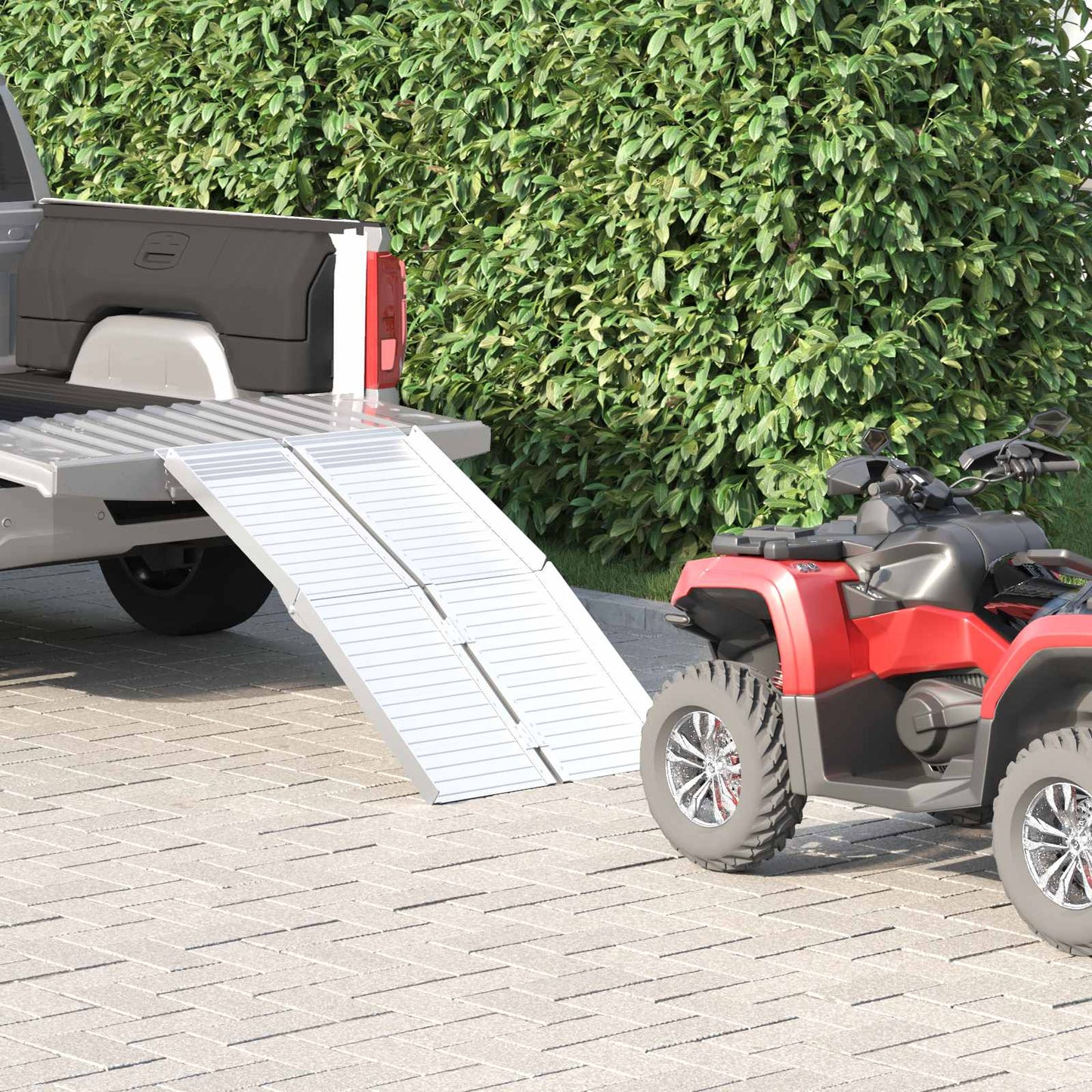 Rampe für Rollstühle 270 kg Silber 92 x 73 x 5 cm Aluminium