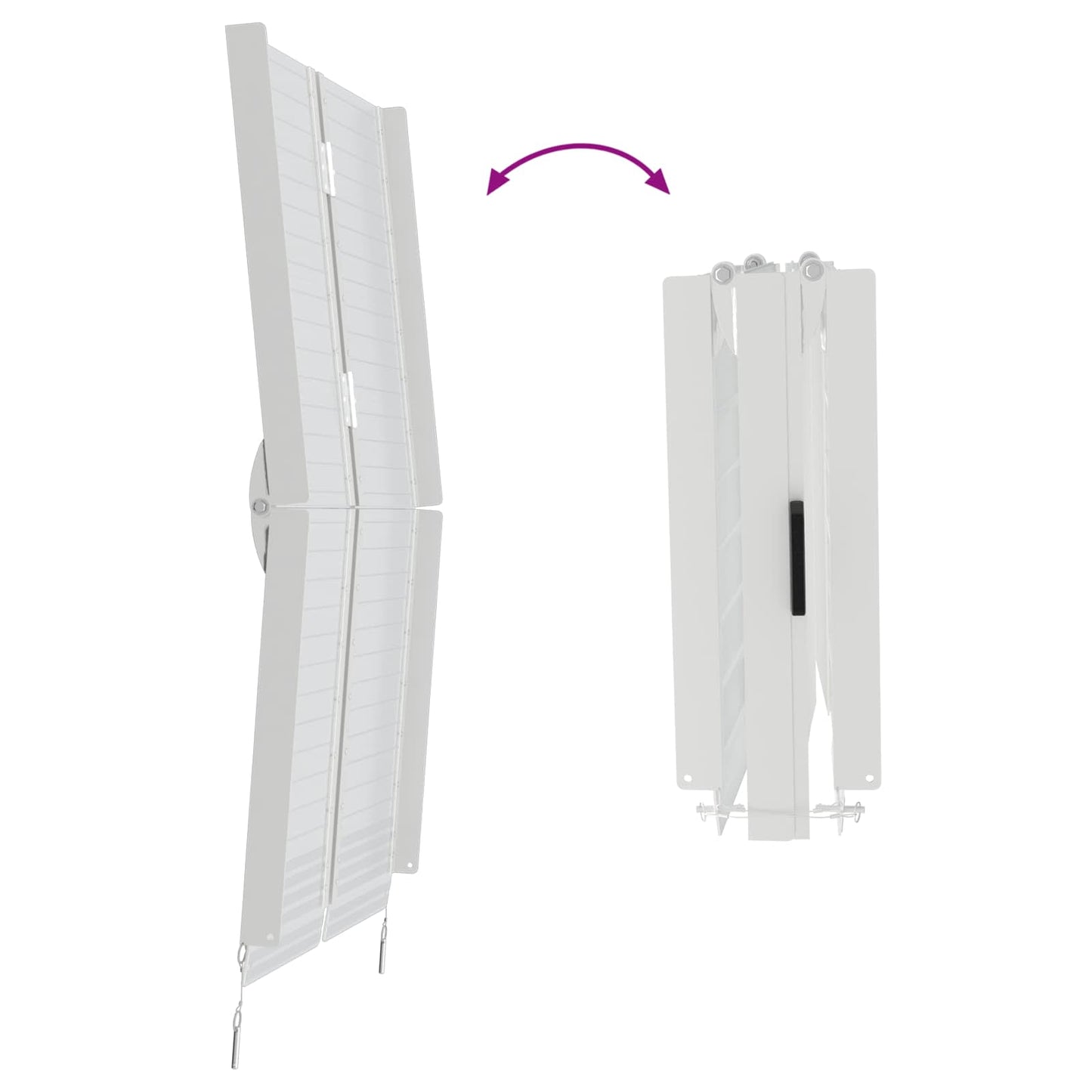 Rampe für Rollstühle 270 kg Silber 92 x 73 x 5 cm Aluminium
