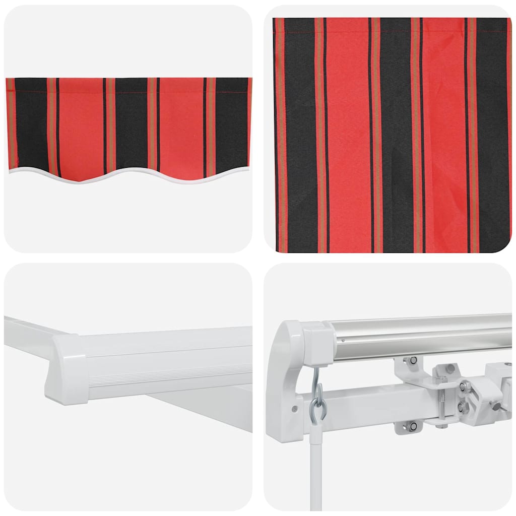 Einziehbare Markise Orange und Braun 450 x 300 cm
