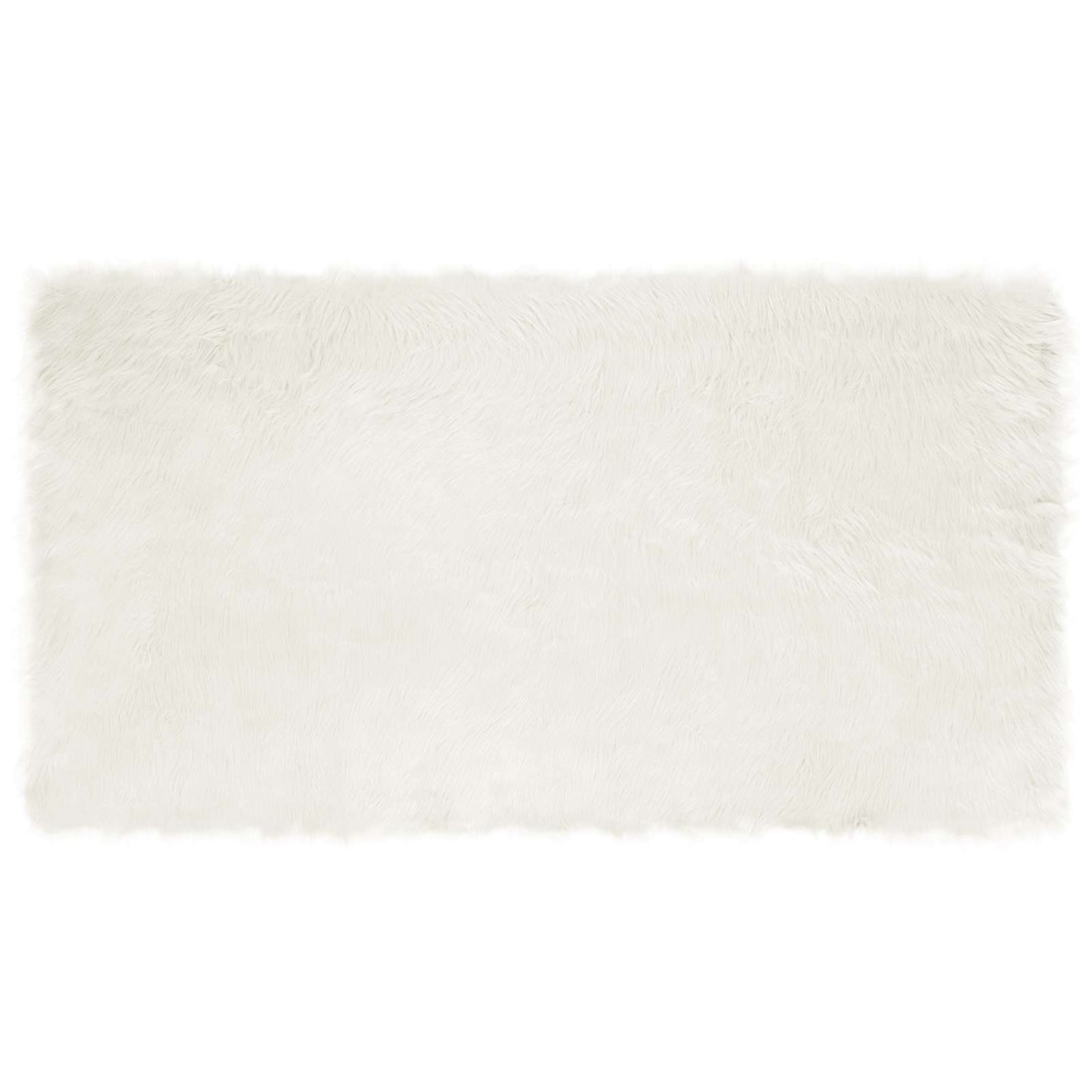 Kunstschaffell Teppich Tafalla Weiß 60 x 110 cm Polyester