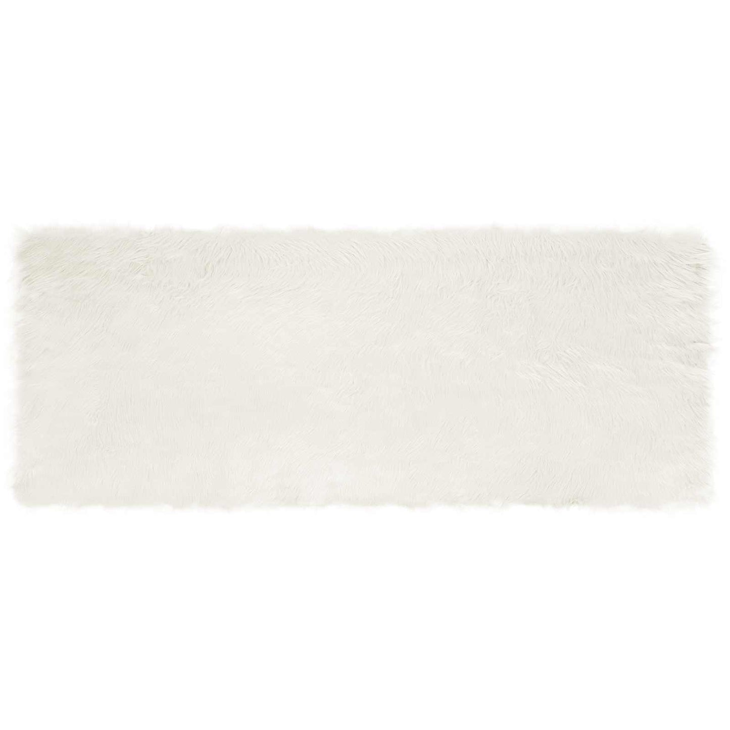 Kunstschaffell Teppich Tafalla Weiß 80 x 200 cm Polyester