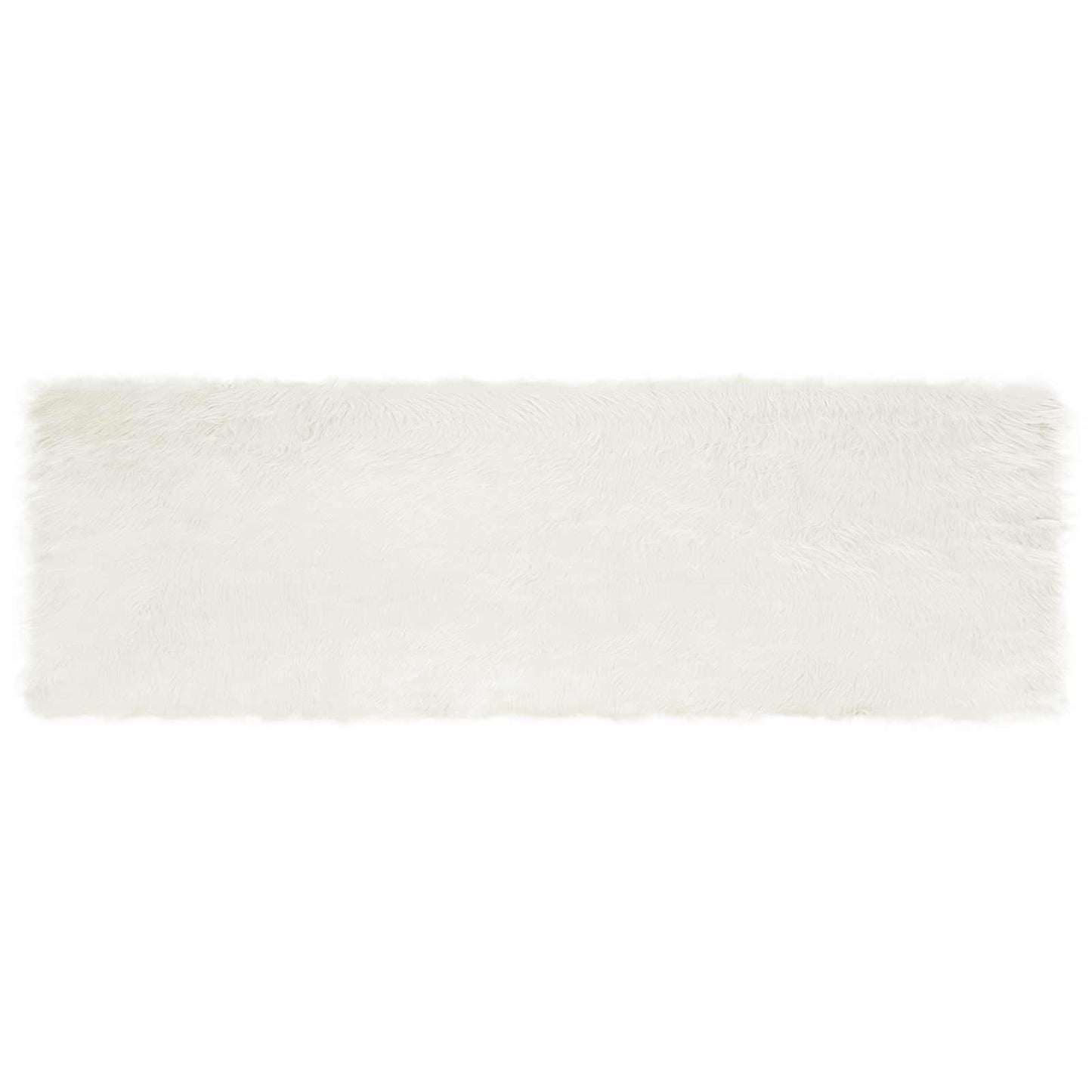 Tapis peau de mouton synthétique Tafalla Blanc 80 x 250 cm Polyester