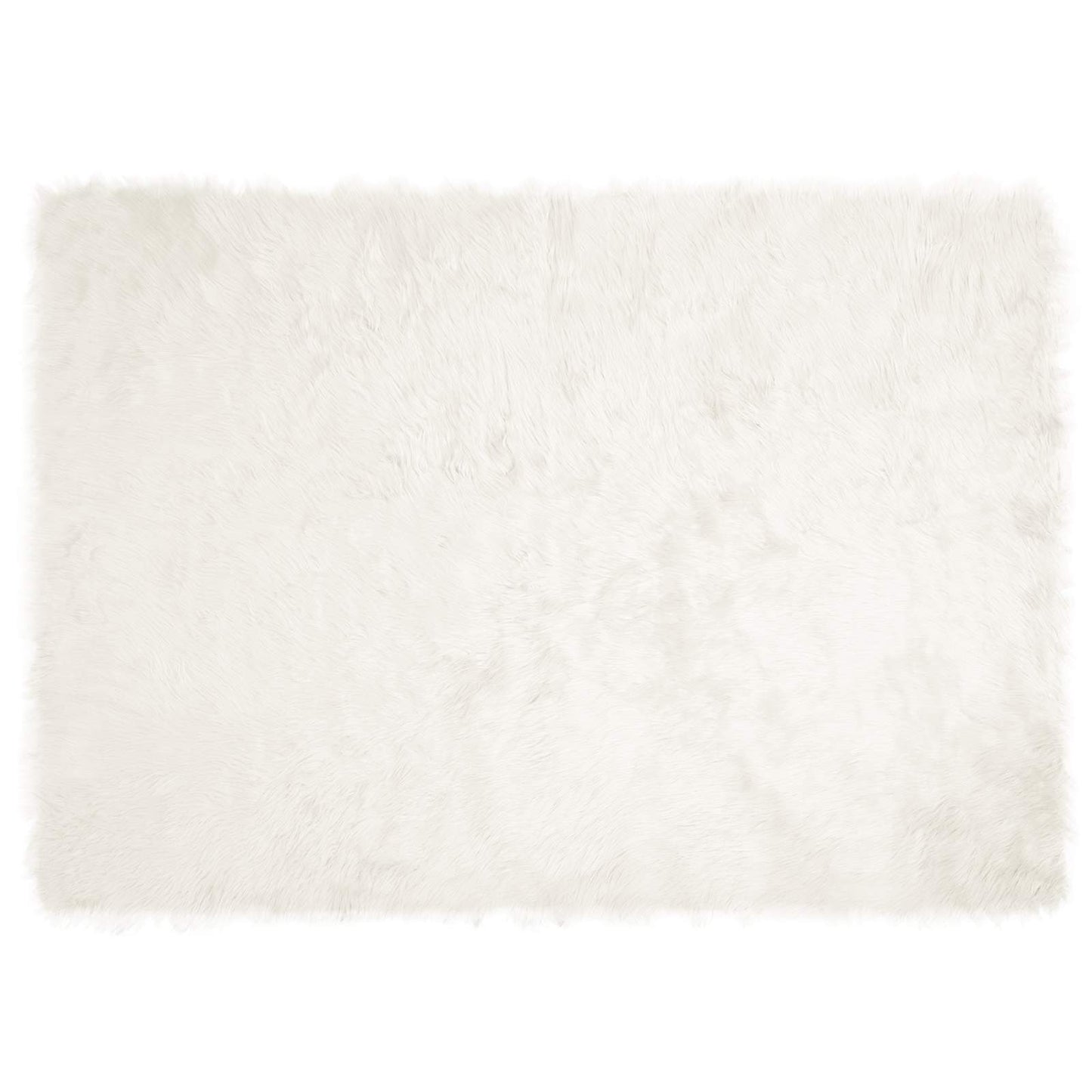 Kunstschaffell Teppich Tafalla Weiß 240 x 340 cm Polyester